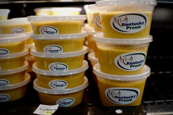 Kentucky Proud labeled beer cheese