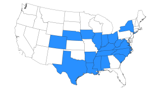 Map of states visited
