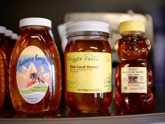 Various honey labels