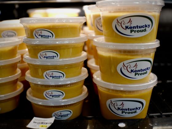 Kentucky Proud labeled beer cheese