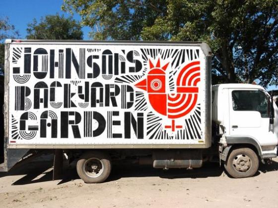 delivery truck - johnsons backyard garden