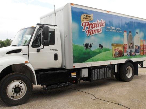 delivery truck - prairie farms